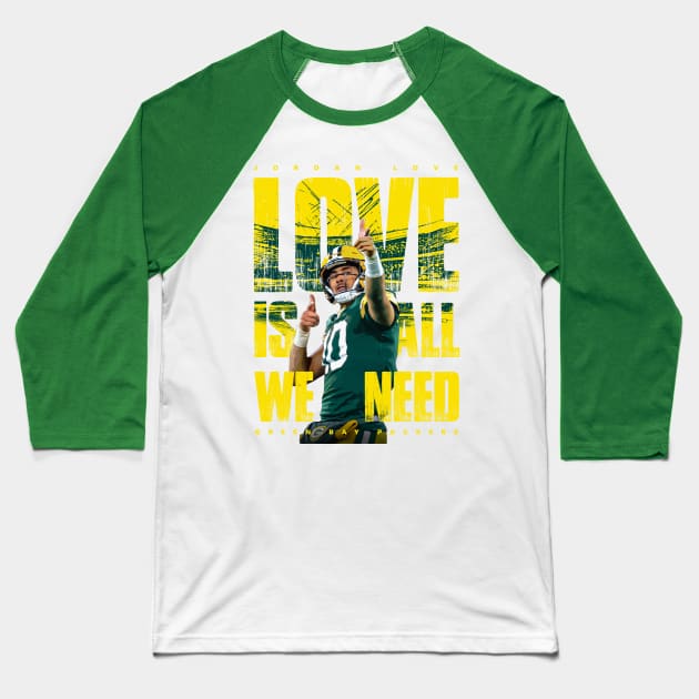 Jordan Love Baseball T-Shirt by Juantamad